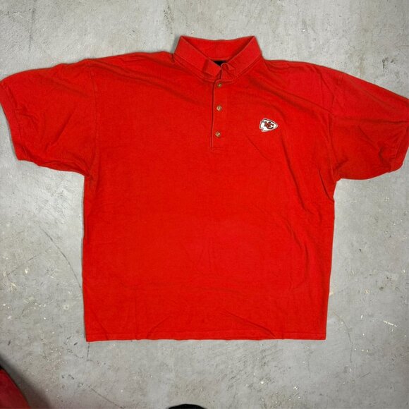 Reebok Kansas City Chiefs NFL Football Red Polo Shirt Short Sleeve XL - Picture 2 of 5